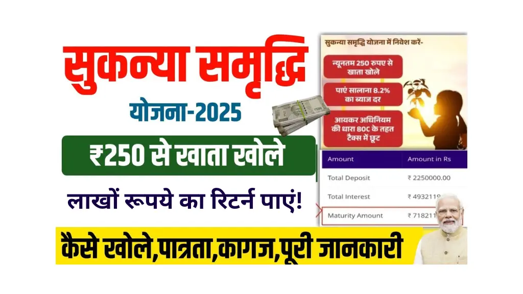 Sukanya Samriddhi Yojana 2025: हर महीने ₹250 से ₹1000 जमा करें, लाखों रूपये का रिटर्न पाएं!
