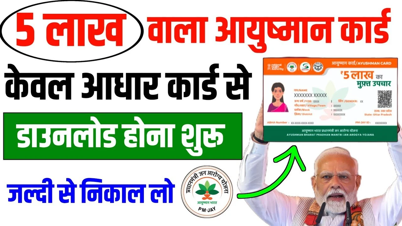 Ayushman Card Download 2025: अब घर बैठे डाउनलोड करें आयुष्मान कार्ड और पाएं ₹5 लाख तक का मुफ्त इलाज!